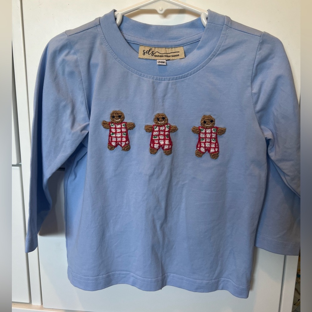 Toddler Smocked Christmas Shirt